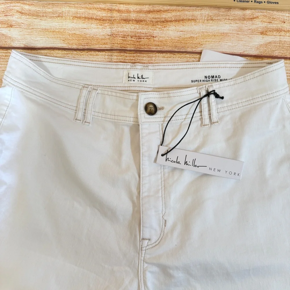 Nicole‎ Miller Jeans Nomad Super High Rise Wide Leg Crop Women Size 16